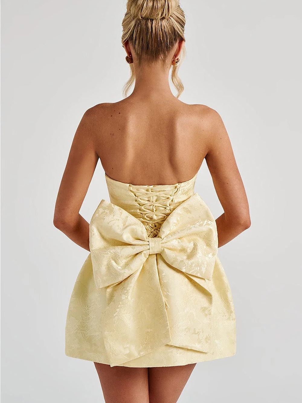 Baby boo Yellow Mini Dress - Picture 2 of 4